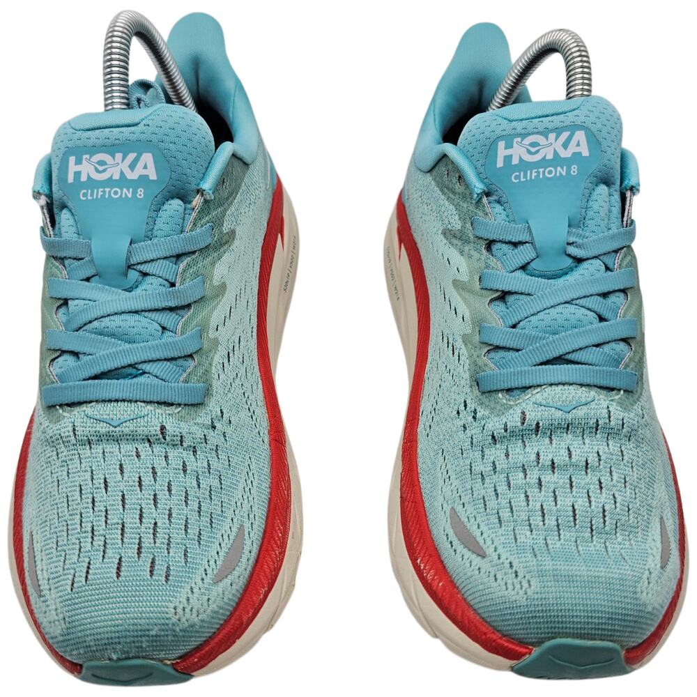 Hoka One One Clifton 8 Aquarelle Eggshell Blue Womens 7.5B (UK 6) Running Shoes - Picture 3 of 10